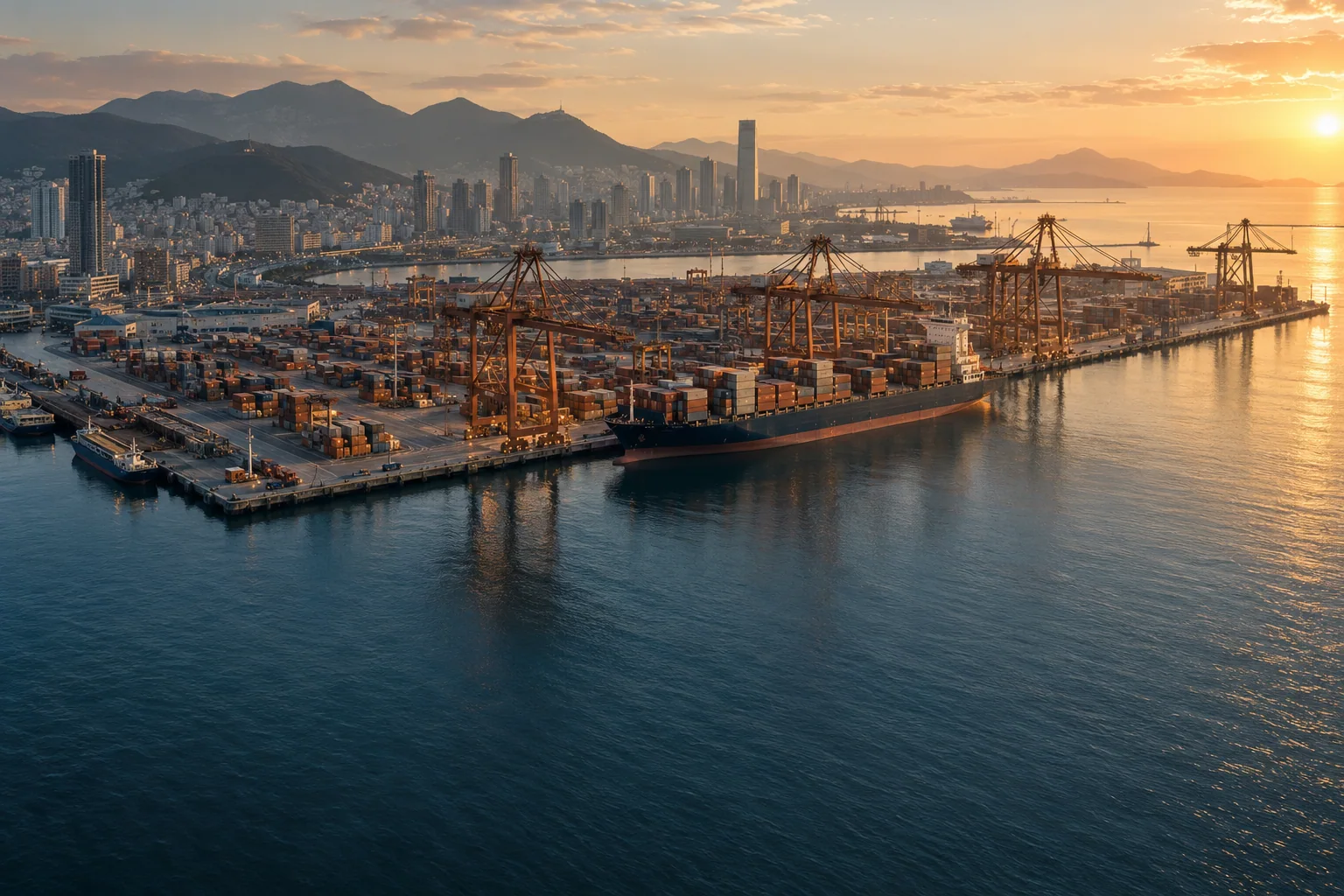 A port connected to its city