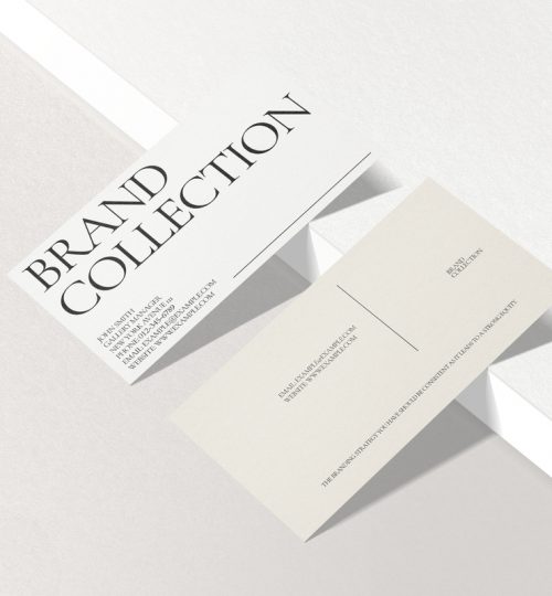 Minimal business card mockup, professional branding psd